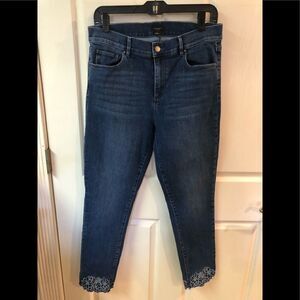 Ann Taylor Factory jeans with flower details